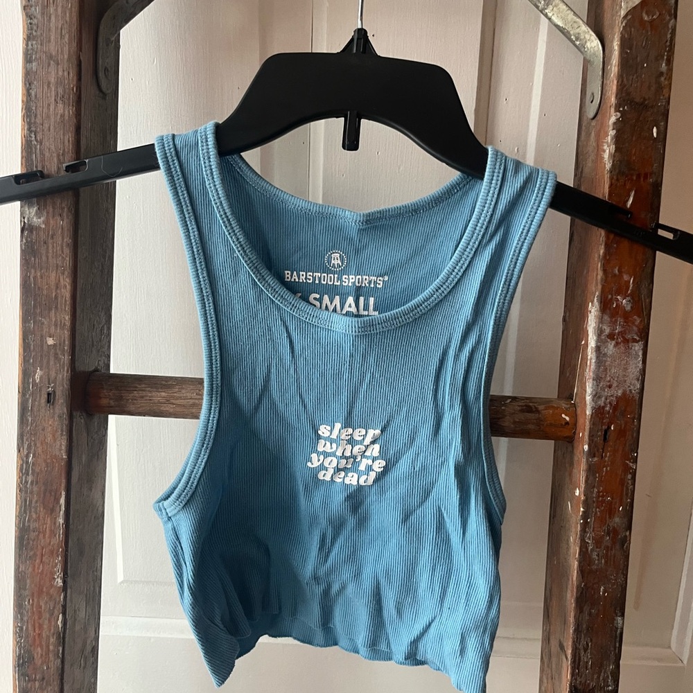 Barstool Sports Blue Sleep when you’re dead Tank Top - Brianna ChickenFry Merch